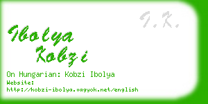 ibolya kobzi business card